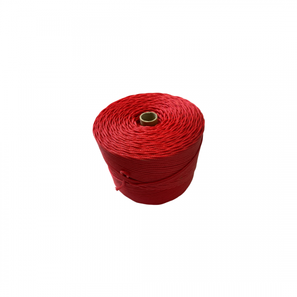 Bobine 2kg de Fil PE HD tressé diam 5 mm rouge SRF/FP125R